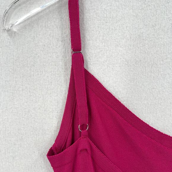 THEO THE LABEL Knit Slip Dress Womens Small Pink Mini Strappy Stretch NEW - Picture 8 of 13